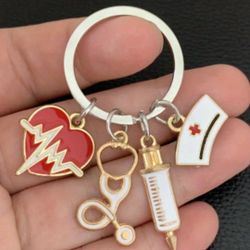 RN Keychain. Nurse Keychain. Doctor Keychain. First Responder Keychain. Heart . Llavero