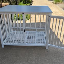 38 Inch Heavy Duty Dog Crate Furniture （ Foldable dog cage） L 38 . W 24 . H 28.5 