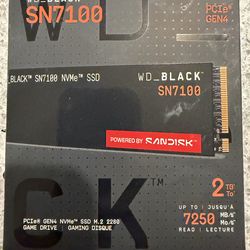 WD_Black SN7100 2TB NVMe SSD - Gen4 PCIe, M.2 2280, Up to 7,250 MB/s