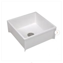 MUSTEE 24 in. x 24 in. x 10 in. Service Mop Basin for 3 in. DWV in White