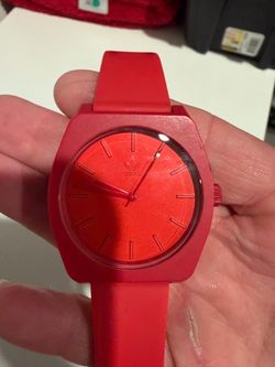 Adidas Red Silicone Watch