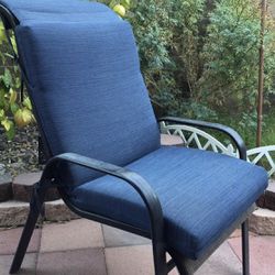 Allen + Roth Cushion Outdoor Pillow Chair Backyard Garden Blue