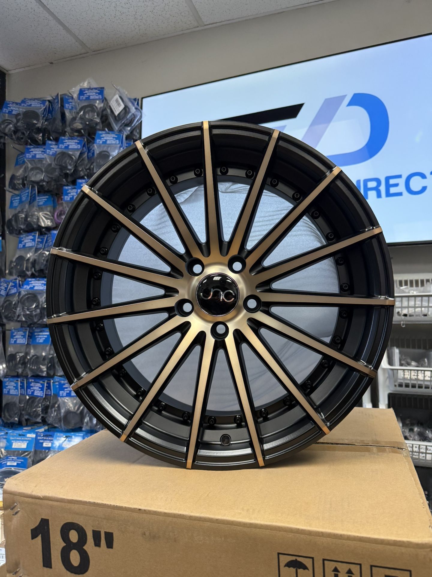 JNC 042 Matte Black Machined Bronze Face 18x8.5 5x112 +et35 cb.66.66 Wheel/Rim