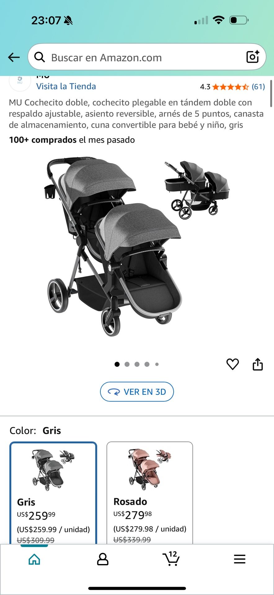 Double Stroller, Carriola Doble 