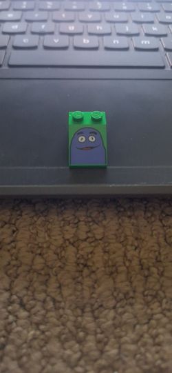 Grimace Slanted Lego Brick