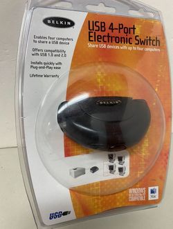 Lot of 2- USB 4 port electronic switch
