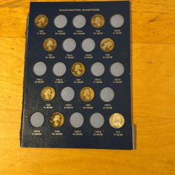 Lot Of 9 Washington Silver Quarters. Pre 1964