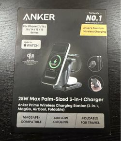 Anker MagGo 3-in-1 MagSafe-Compatible Qi2 15W Foldable Charging Station