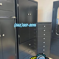 Tall Black Closet Wardrobe New Ropero Bonito Dresser Mueble 