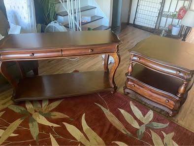 Solid Wood High End Sofa Table $50, Coffee table $50 and End table $50 Ea