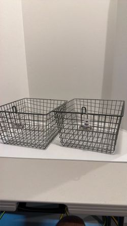 Metal Wire Baskets Set of 2
