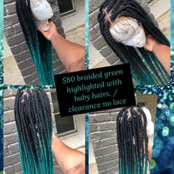 $80 Braided Lace Front Wig 