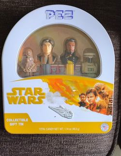 PEZ Disney Star Wars Han Solo Lando Gift Tin with 4 Candy Dispensers Collectable