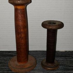 Vintage Set Of Wooden Spools