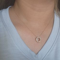 18k Pure Gold Trinity Necklace
