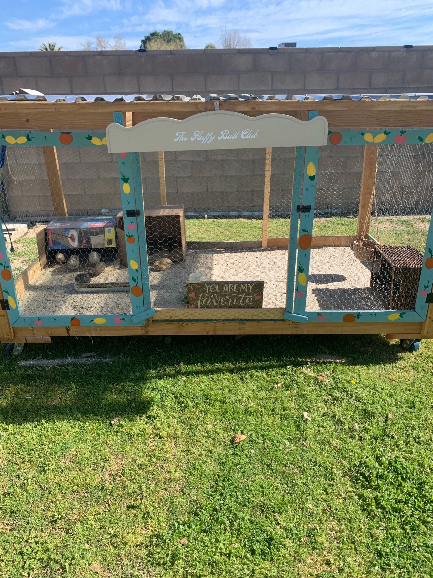 Large custom made mobile animal cage / aviary