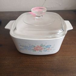 Corning Ware Symphony Casserole Dish with Glass Lid A-1 1/2-B 1.5 Liter Vintage