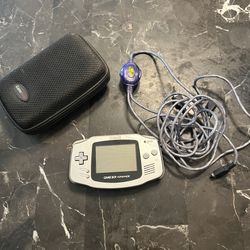 Nintendo Gameboy Advance AGB-001 Silver Mad Catz Link Cable