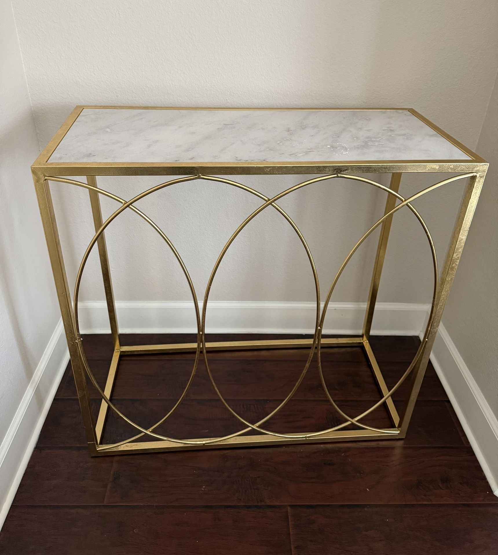 Patterson 34.5" Marble Top Console Table Gabby