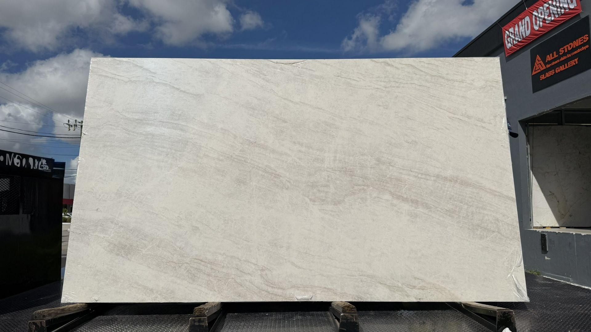CALACATTA QUARTZ JUMBO SLABS TAJ MAJAL 127X64 2CM FOR KITCHEN COUNTERTOPS