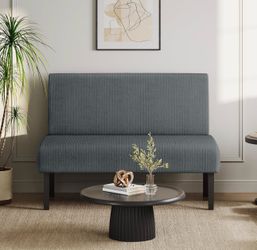 Gray Corduroy Upholstered loveseat with Built-In USB Ports / gray loveseat / corduroy loveseat
