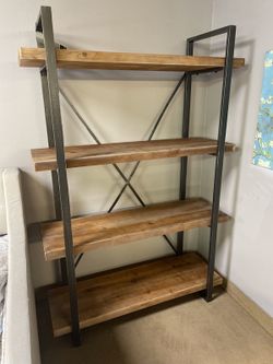 Brown/Black Bookcase w/ 4 Fixed Shelves