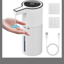 HOMELYLIFE Automatic Luquid Soap Dispenser, 13.53oz/400ml Touchless Soap Dispenser With 4 Adjustable Levels, 1800mAh USB Rechargeable Smart Hand Free 