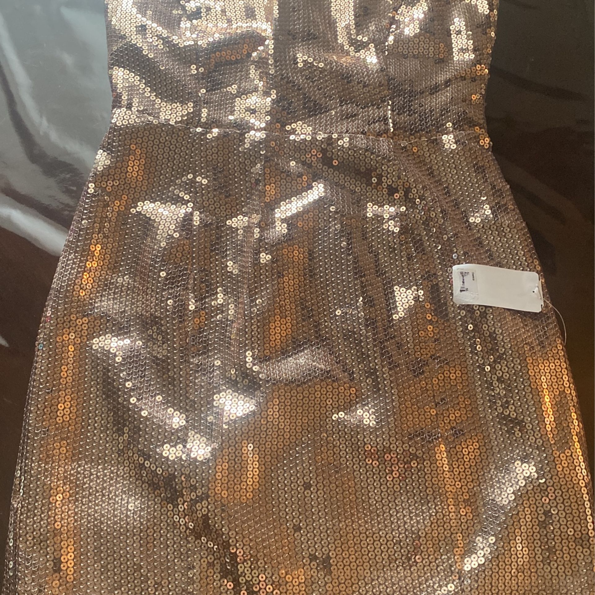 Vestido De Fiestas Color Dorado