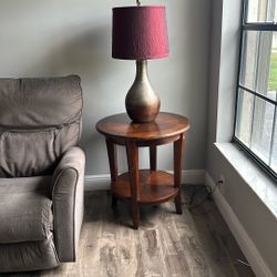Recliner set with an end tables and lamp must go today
