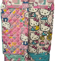 Hello kitty quilted blanket 