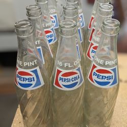 Vintage One Pint Pepsi-Cola Bottles