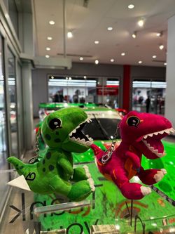 AO Racing Pink & Green Rexy Plushie Keychain Porsche RARE