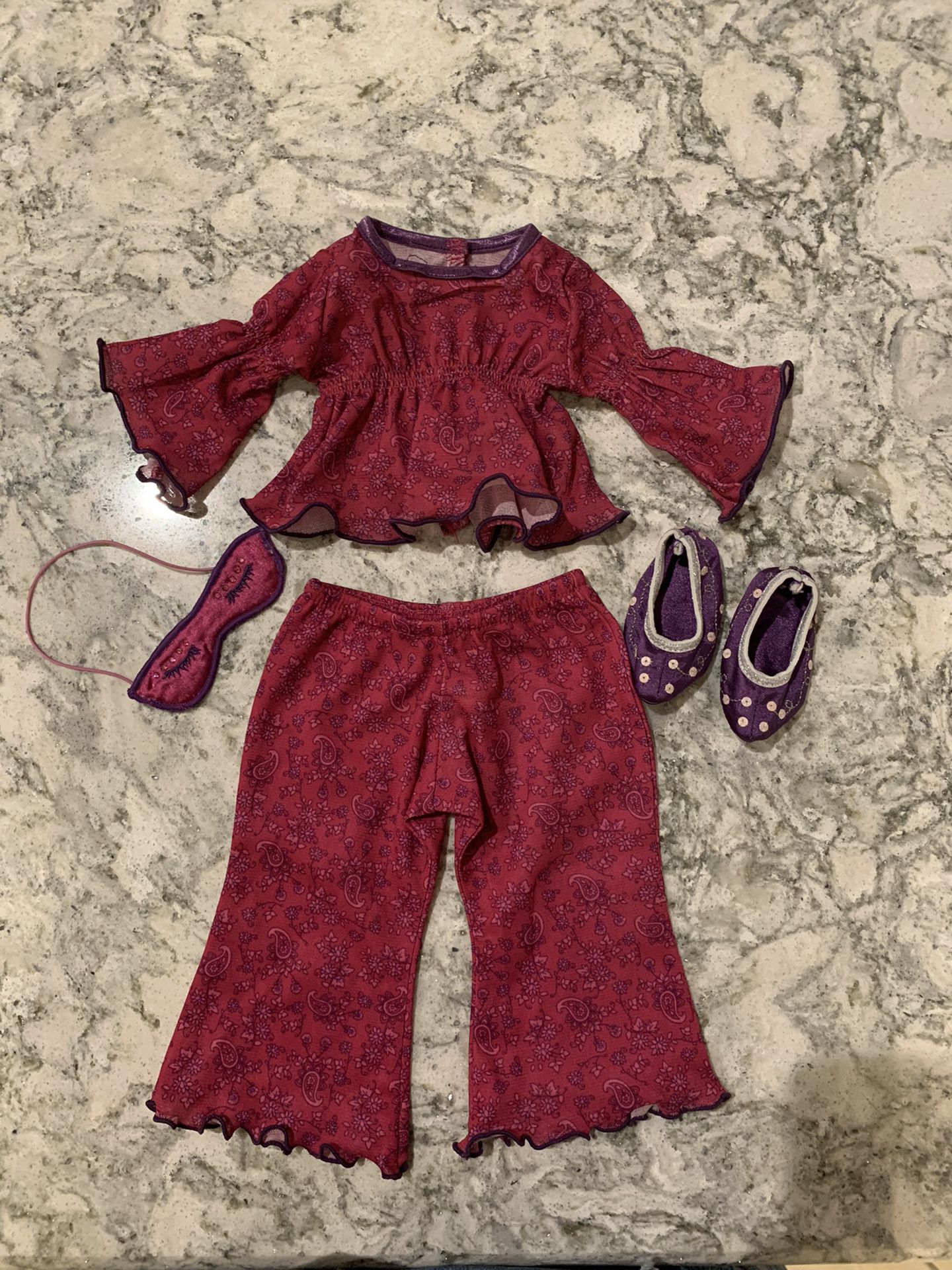 American Girl Outfit: Paisley Print Pajamas
