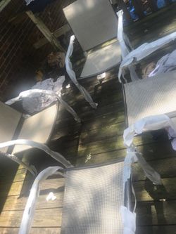 Set of four outdoor chairs