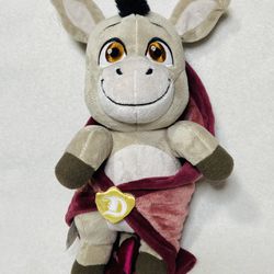 12” Shrek 4-D Baby Donkey Dragon Plush with Lovey Blanket