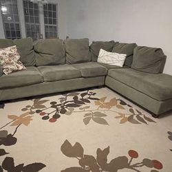 Sectional, Love Seat And Carpet