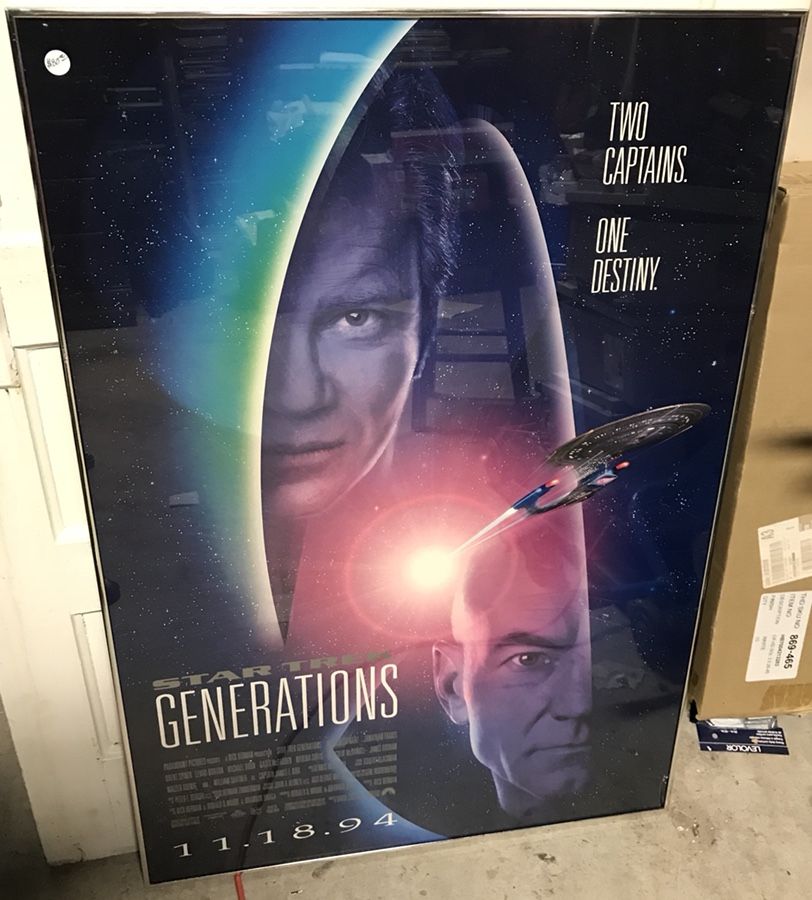 40”x27” original movie poster from 1994 Star Trek generations