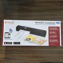 VuPoint Magic InstaScan Pro Wi-Fi Portable Smart Scanner PDSWF-ST48R-VP in RED