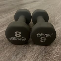 Set of 8lb Hand Weights/Dumbells