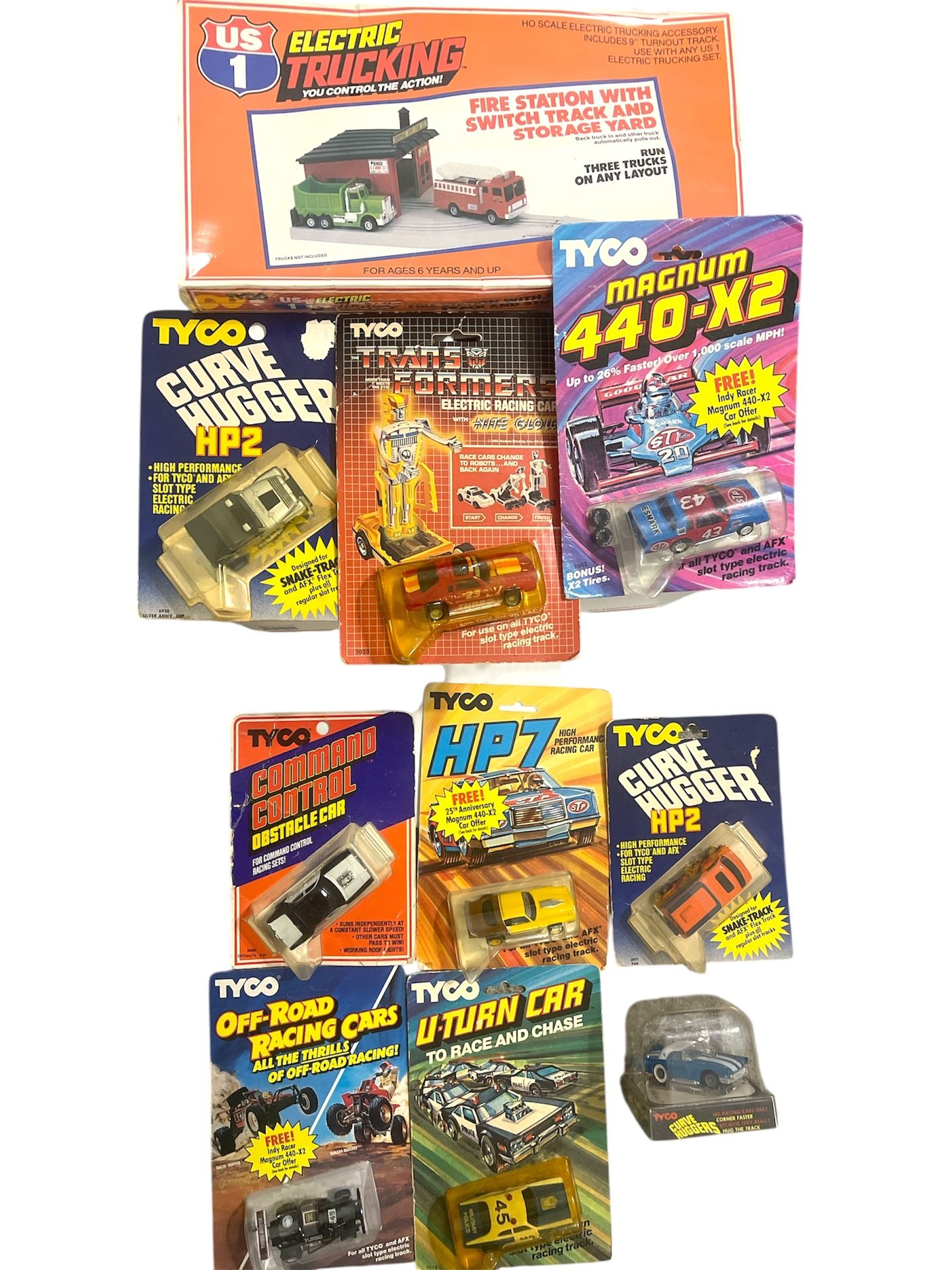 Tyco Magnum 440-X2 HP2 Slot Cars & Accessories (Vintage Lot)