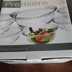 Imperial  7 Piece Salad Bowl Set 6 - 5" And 1- 9"