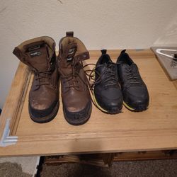 Steel Toe Boots Steel Toe Shoes Both Pairs. Save Your Toes