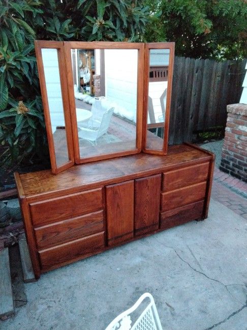 7 Drawer Dresser With Mirror All Wood