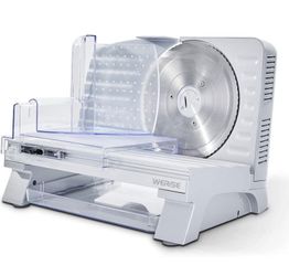 WERISE Meat Slicer Electric Deli Food Slicer for Home Use with 6.7'' Removable Stainless Steel Blade and Non-Slip Feet, Adjustable Thickness for Meat,