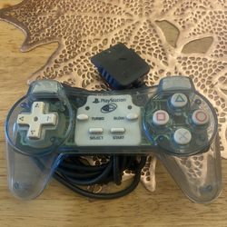 NYKO Turbo Clear PlayStation PS One Controller PS1 Game Pad Control Model: 80028