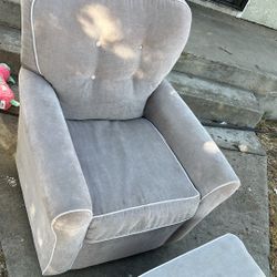 Nursery Chair And Foot Stool 