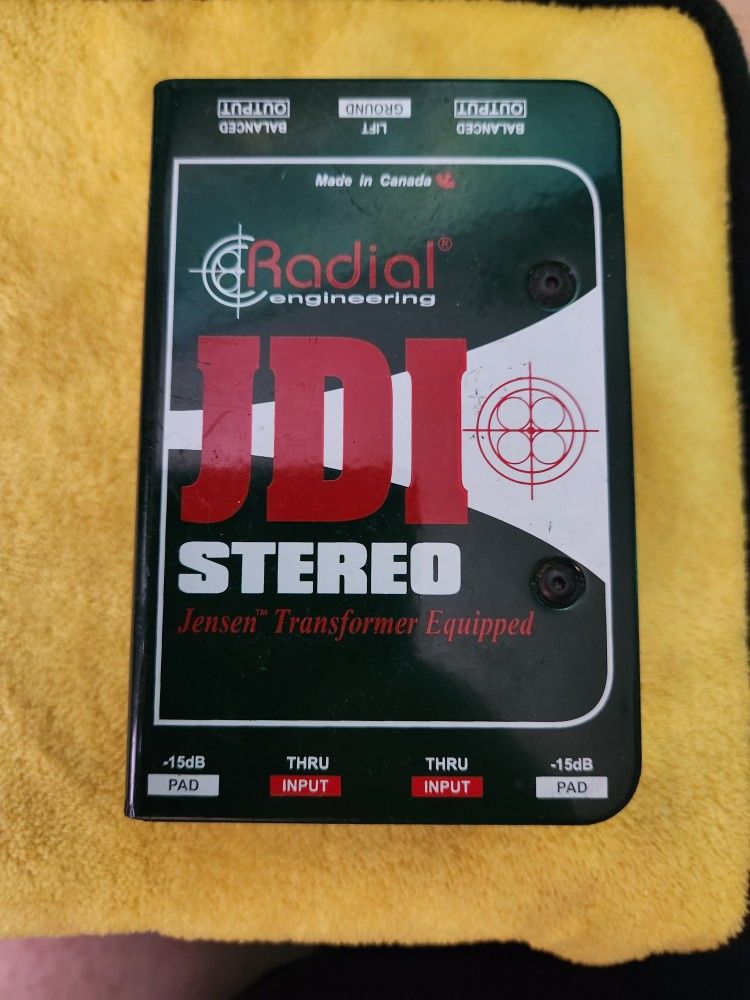 Radial JDI Stereo Jensen-equipped 2-channel Passive Instrument Direct Box