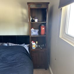Moving Sale—leather Chair, Two Cabinets, Queen Bed 