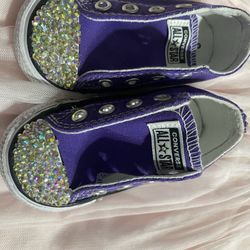 Purple Converse All Star Size Toddler 4