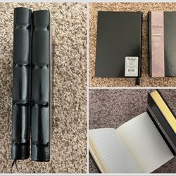 NEW - Black and Gold Hardcover Bound Journals